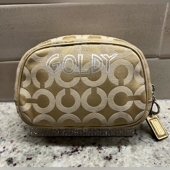Coach Poppy Chan Collection "Goldy" Cosmetic Pouch - Picture 2 of 8